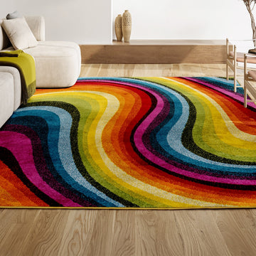 Flow Abstract Swirl Area Rug